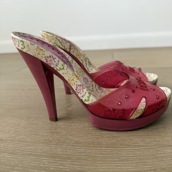 Bcbg Max Azria Women Jelly Heels Y2K Barbie Platforms Size 8 Vintage High Heels - Picture 6 of 8
